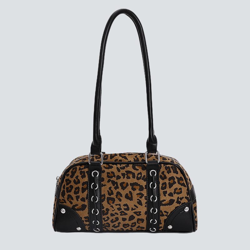 Vintage-Inspired Suede Bowling Bag