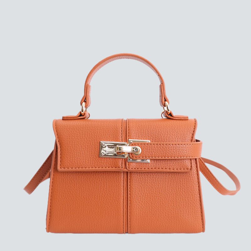 Color-Block Lock Kelly Bag