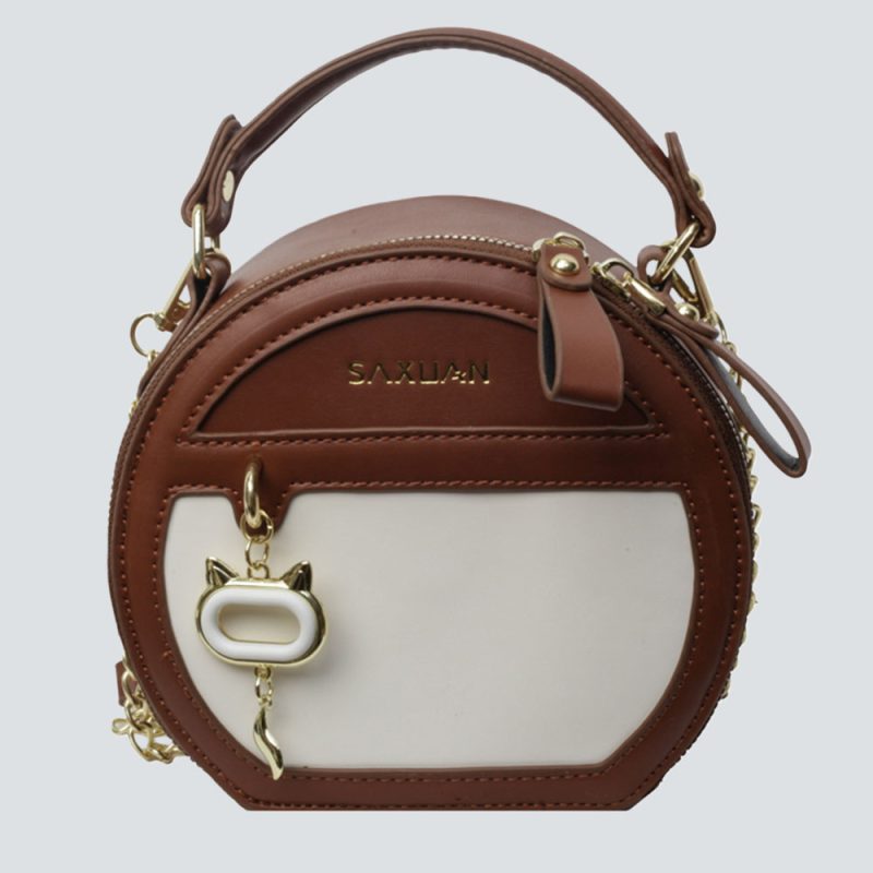 Color-Block Round Mini Bag