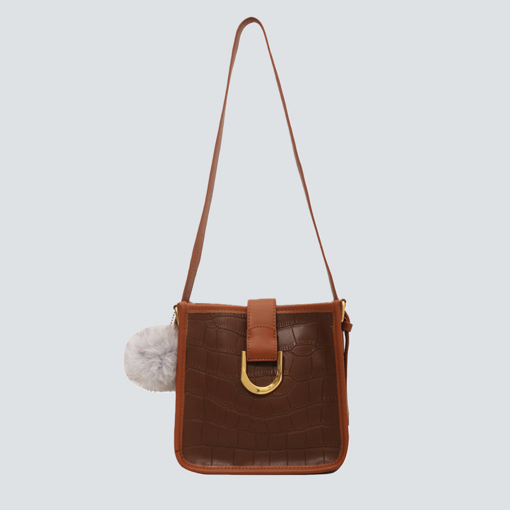 Croc-Embossed Leather Crossbody Bag