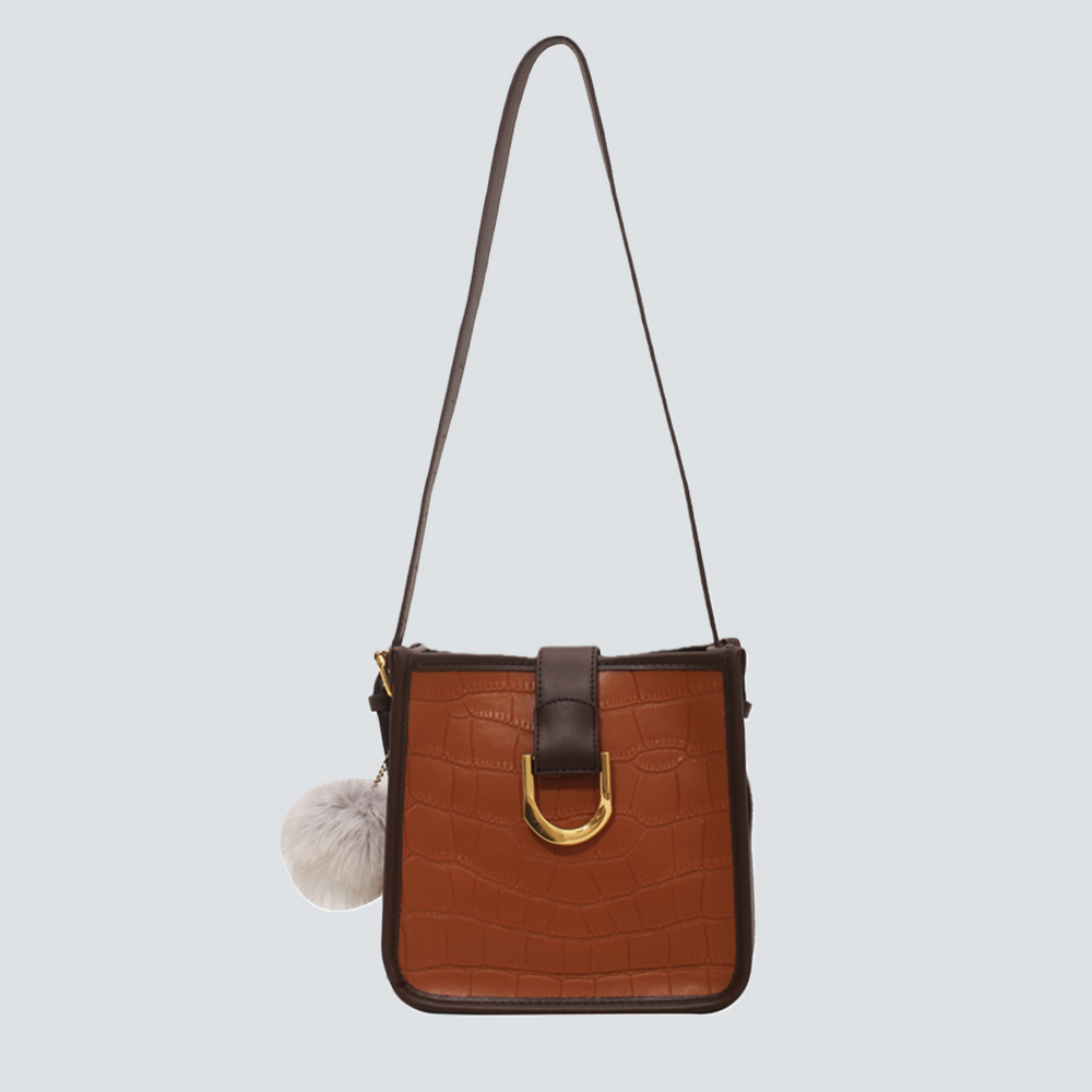 Croc-Embossed Leather Crossbody Bag - Image 4