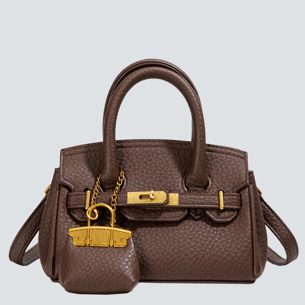 Textured Leather Top-Handle Bag - Image 4