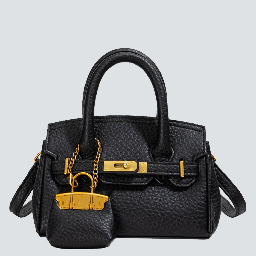 Textured Leather Top-Handle Bag - Image 3
