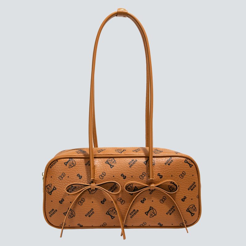 Monogrammed Bow-Accent Mini Shoulder Bag