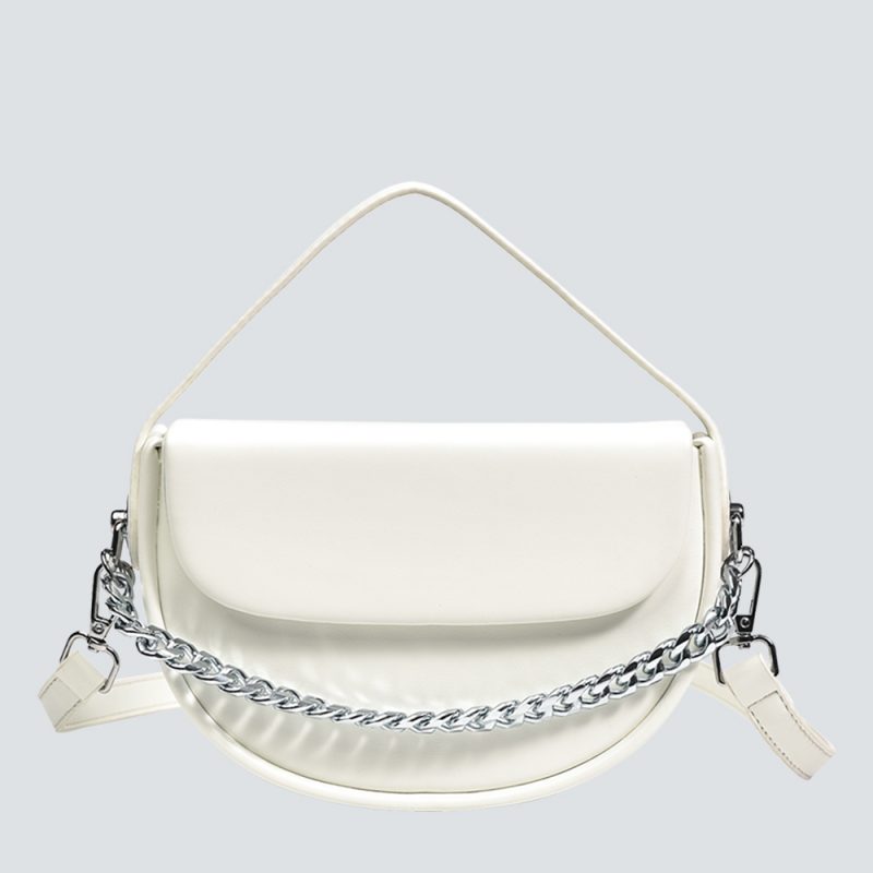 Curved Silhouette Leather Bag