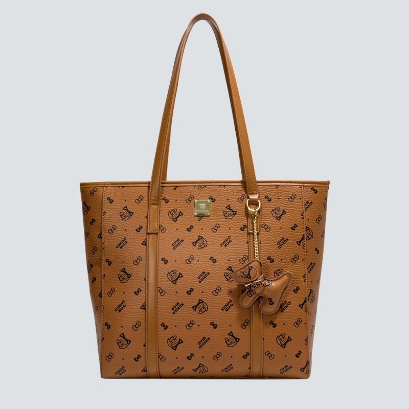 Monogram Textured Tote Bag