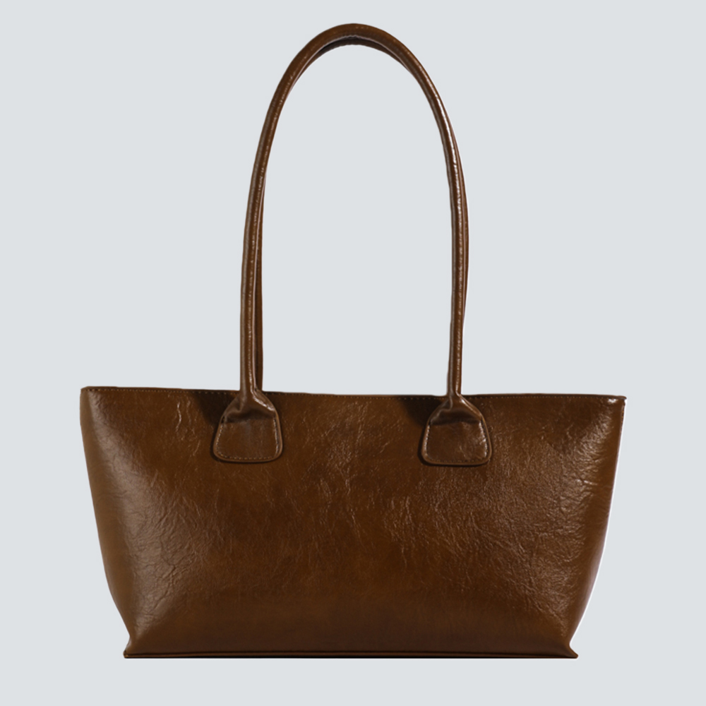 Textured Leather Tote Bag - Image 3