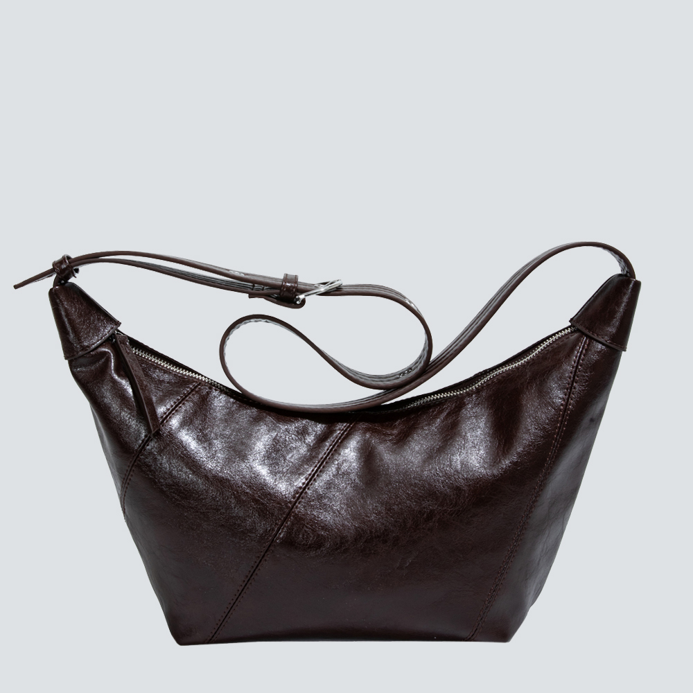 Elegant Leather Hobo Bag - Image 5