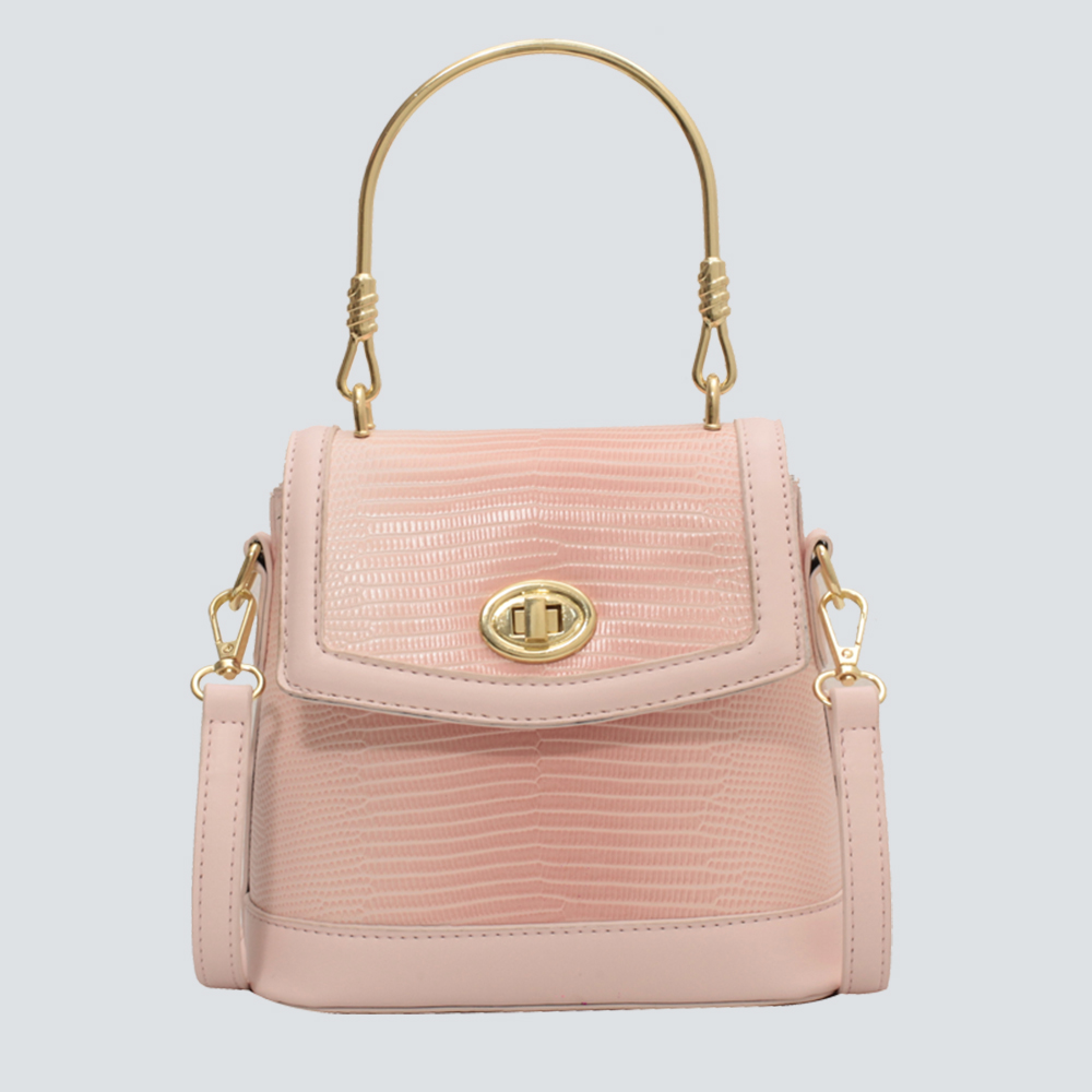 Textured Leather Mini Bucket Bag - Image 3