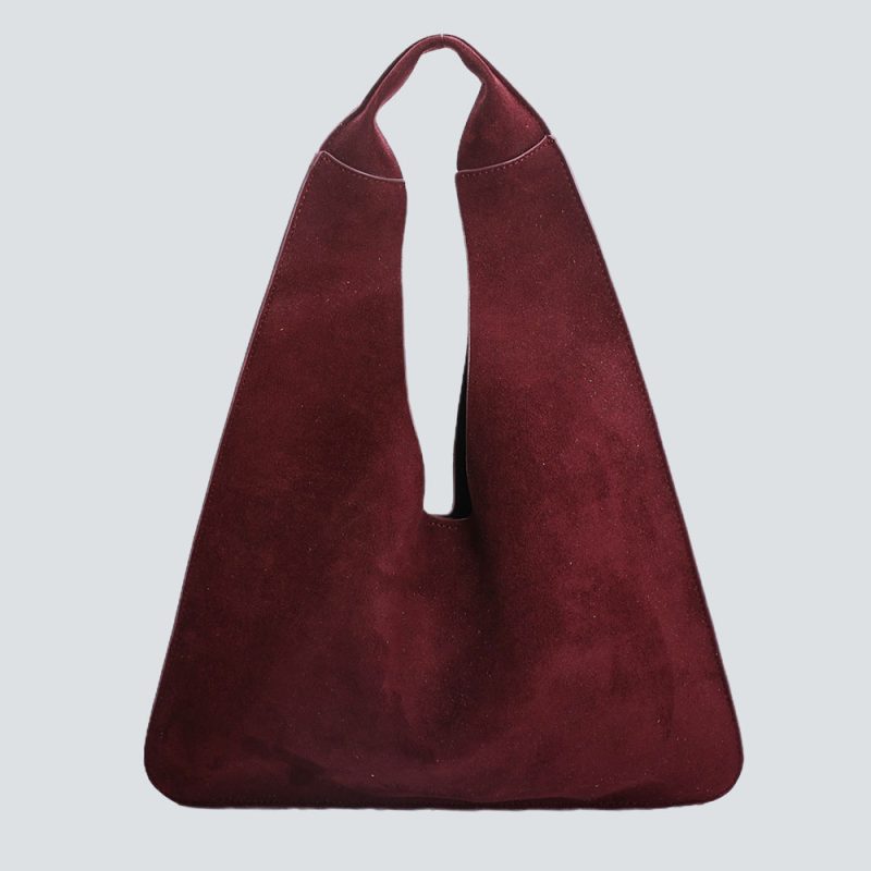 Sculpted Suede Slouch Totes