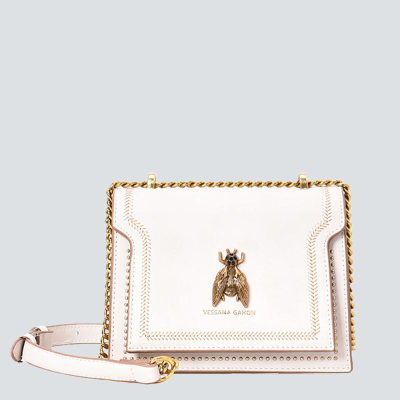Bee-Embellished Leather Crossbody Bags