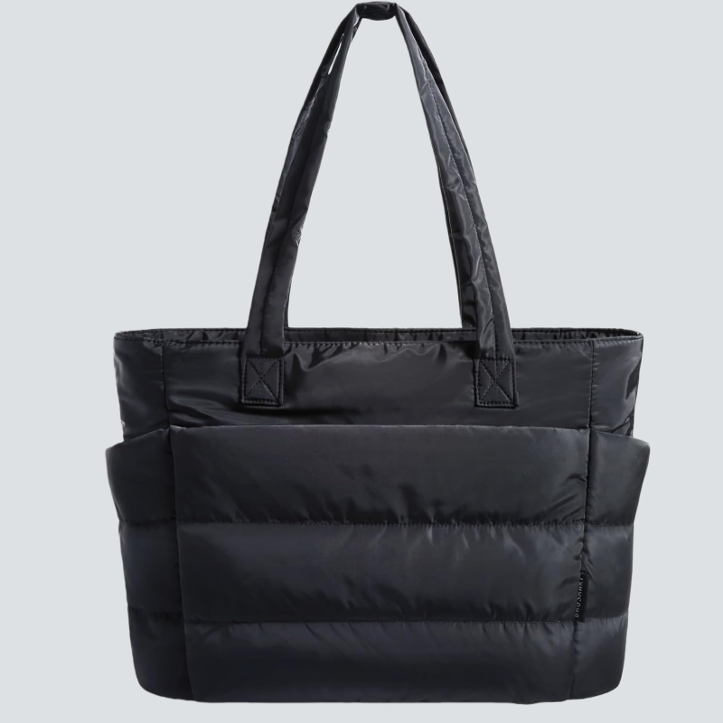 BAGSMART Tote Bag for Women, Lightweight Puffy Tote Bag with Compartments Shoulder Bag Handbag for Travel, Work, Gym