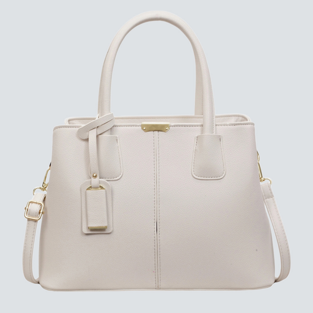 Black Pebble Leather Commute Tote Handbag - Image 5