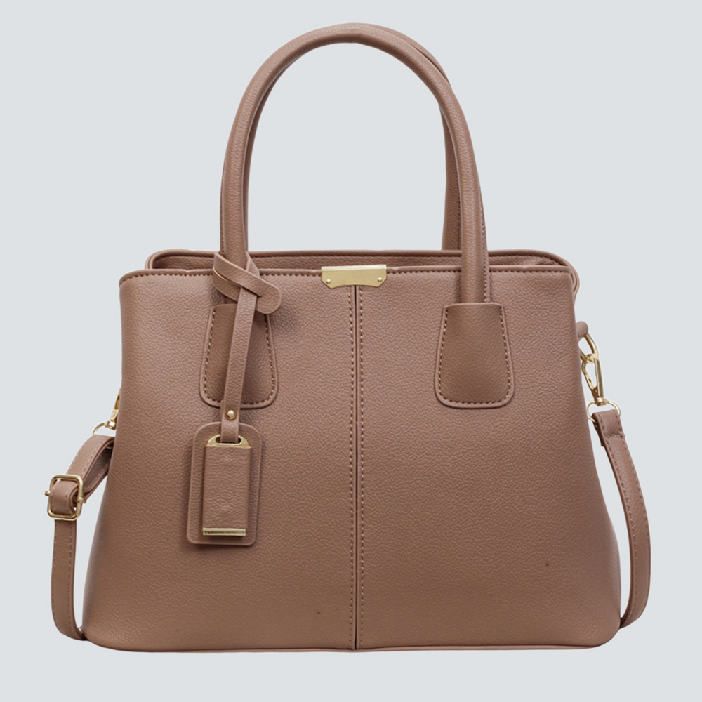 Black Pebble Leather Commute Tote Handbag - Image 6