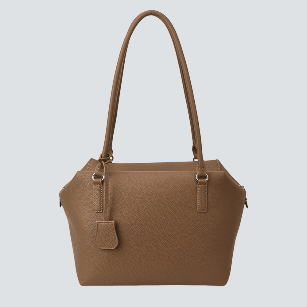 Pebble Leather Large Commute Tote Shoulder Bag - Image 4